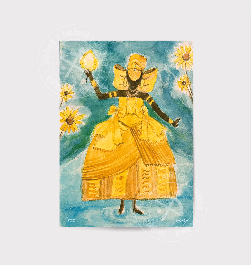 Print Oxum em Aquarela A5